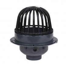 Oatey 78043 - 3 In. Pvc Roof Drain W/Cast Iron Dome  Dam Collar