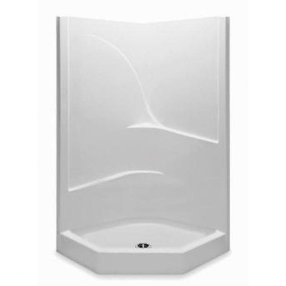 2-Pc Gelcoat Neo-Angle Shwr