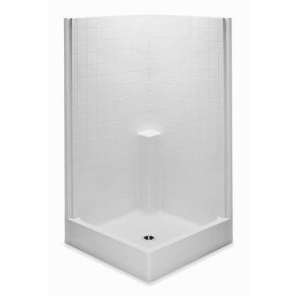 Gelcoat Textured Tile Corner Shwr