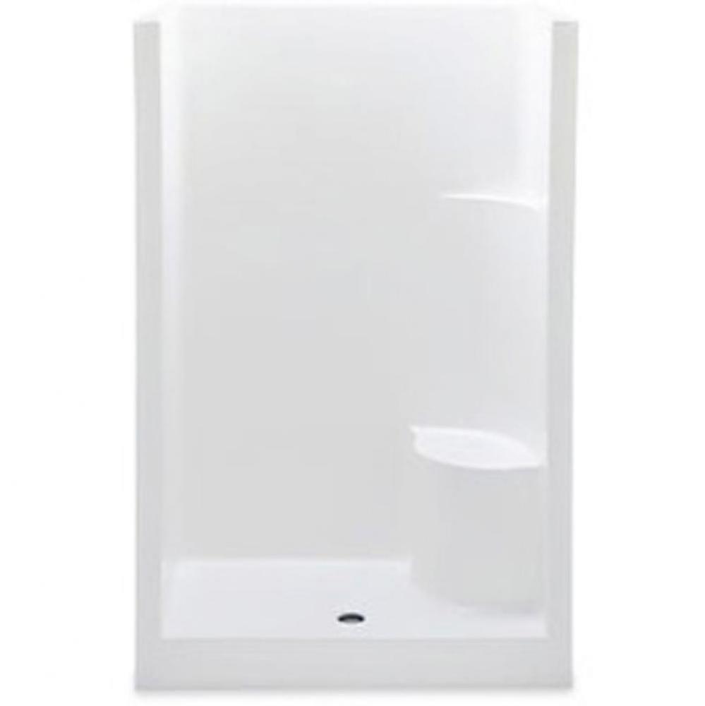 Gelcoat Smth Wall Shwr With Seat; Above Floor Rough