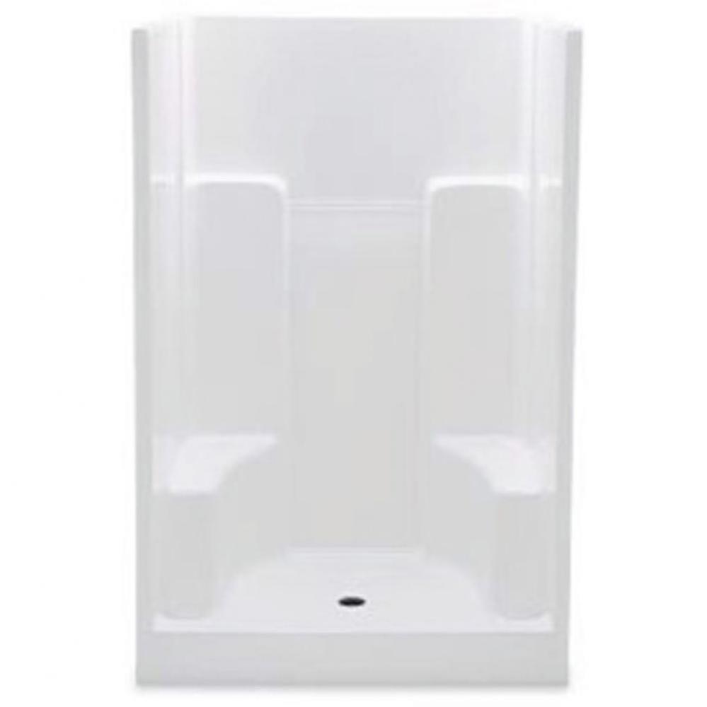 Gelcoat Smth Wall Shwr With 2 Seats; Above Floor Rough