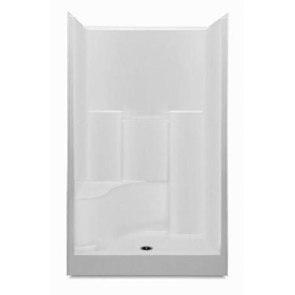 Gelcoat Smth Wall Shwr; Lt Seat