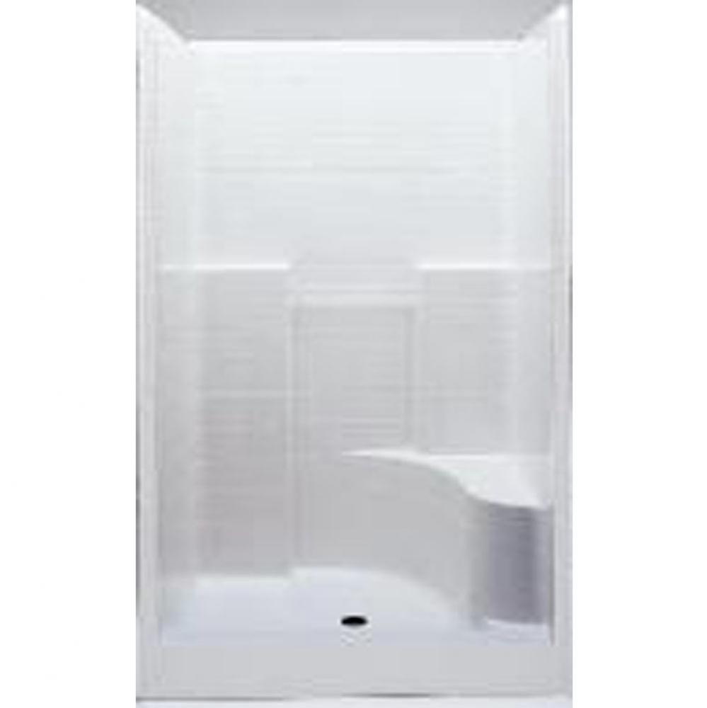 Gelcoat Smth Tile Shwr; Lt Seat