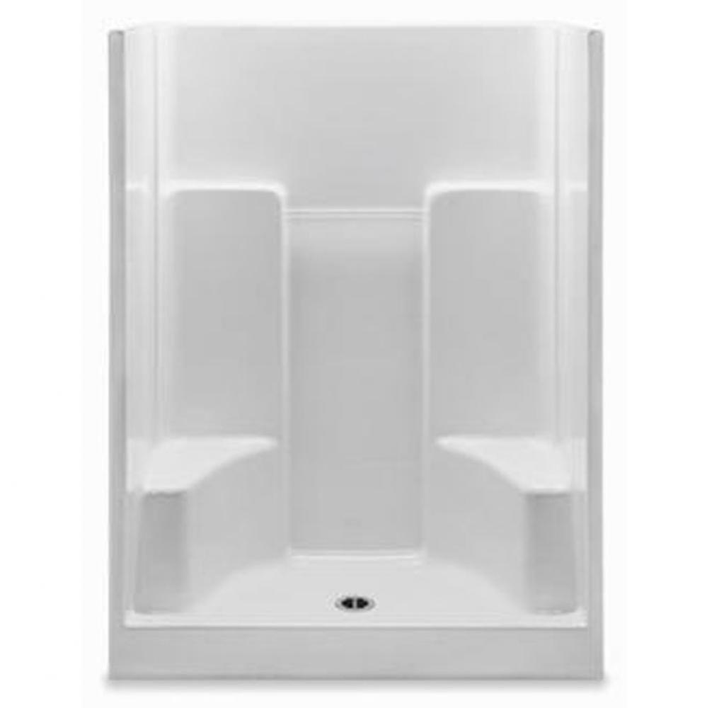 Gelcoat Smth Wall Shwr With 2 Seats; Above Floor Rough