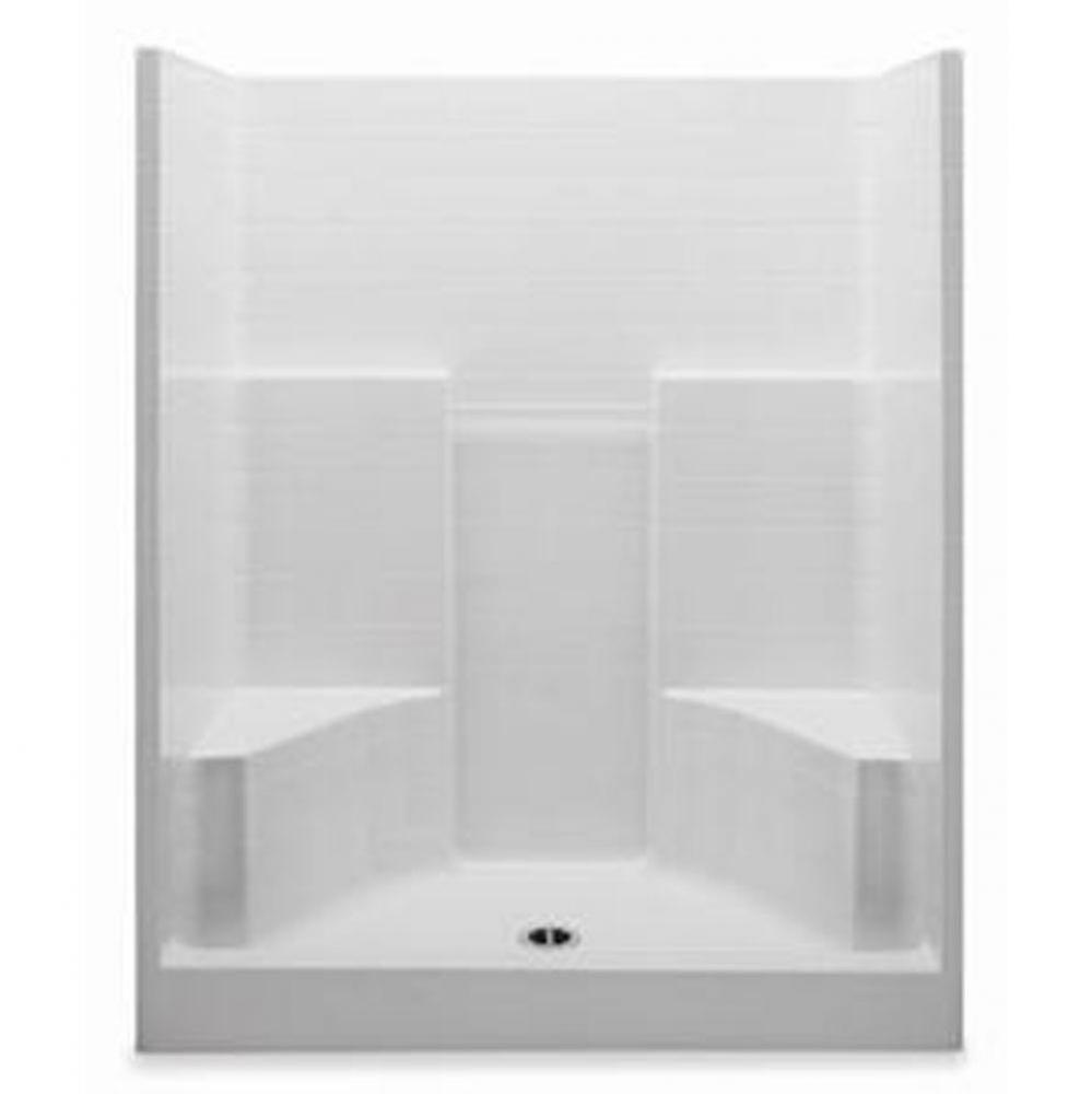 Gelcoat Textured Tile Shwr; 2 Seats