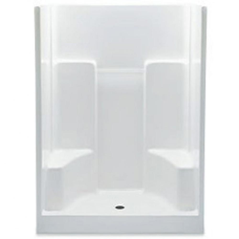 Gelcoat Smth Wall Supercore Shwr With 2 Seats