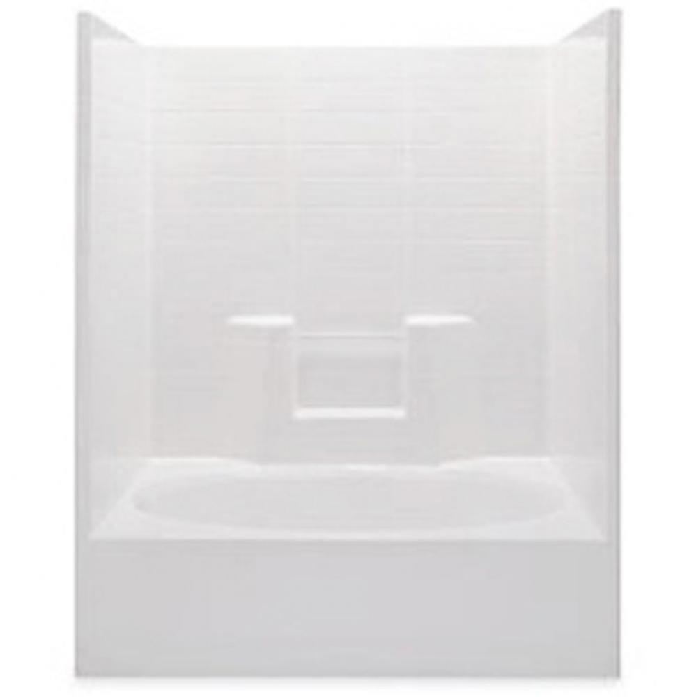 Gelcoat Textured Tile Tub-Shwr; Above Floor Rough