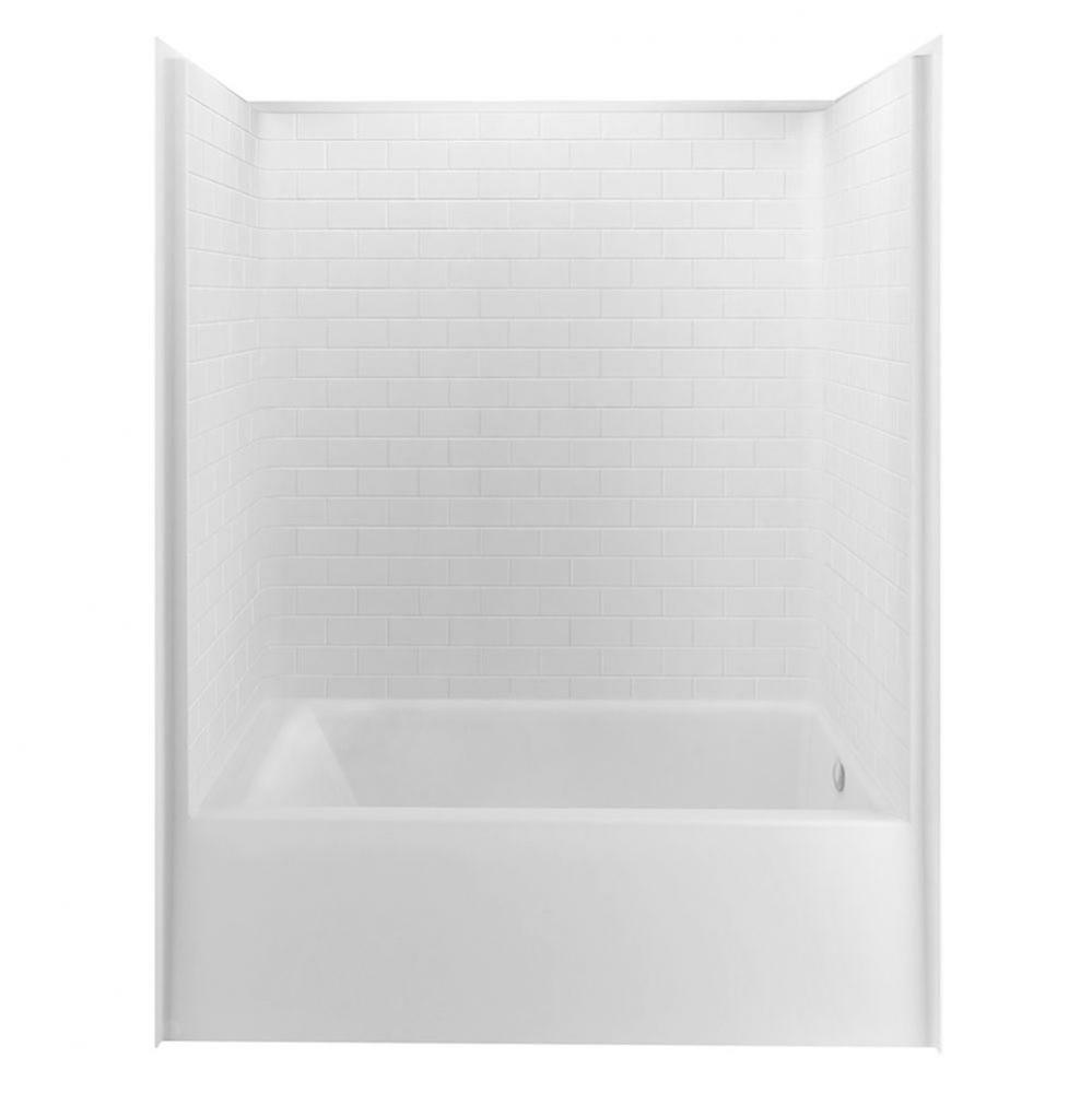 Gelcoat Subway Tile Tub-Shower