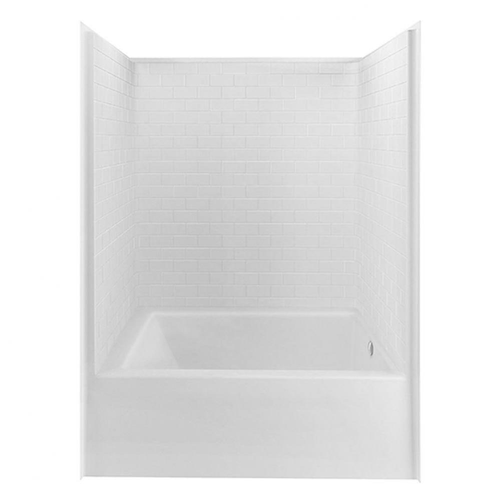 Gelcoat Subway Tile Tub-Shower