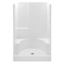 Aquatic 14832P-WH - 2-Pc Gelcoat Shwr; 2 Seats