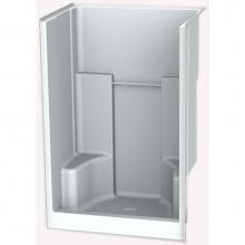 Aquatic 1483CTG-WH - Gelcoat Textured Tile Shwr; 2 Seats