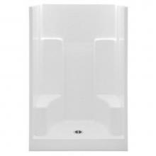 Aquatic 1483SG-WH - Gelcoat Smth Wall Shwr With 2 Seats