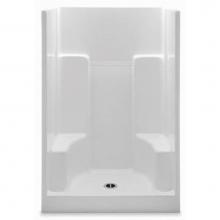 Aquatic 1483SGSC-WH - Gelcoat Smth Wall Supercore Shwr With 2 Seats