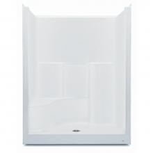 Aquatic 1603STSML-WH - Gelcoat Shwr; Lt Seat; Above Floor Rough