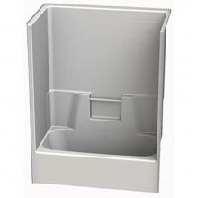 Aquatic 2543CTGM-WH - Gelcoat Tub-Shwr; Above Floor Rough