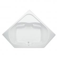 Aquatic 2600CC-WH - Integrally Skirted Gelcoat Corner Soaker