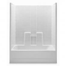 Aquatic 26033CTML-WH - Gelcoat Textured Tile Tub-Shwr; Above Floor Rough