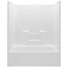 Aquatic 2603OCSR-WH - Gelcoat Textured Tile Tub-Shwr