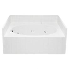 Aquatic AC003058-L-WPV-WH - 2603TW Alcove Bathtub