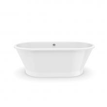 Aquatic AC003103-FC-TO-WH - Cyrus 6636CF AFR Freestanding Bathtub