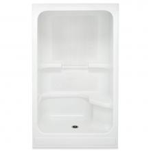 Aquatic 48ACSR-WH - Acrylic Shwr Module; Rt Seat