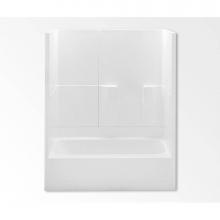 Aquatic AC003395-L-TO-WH - 2603TRIO Three-Piece Tub Shower