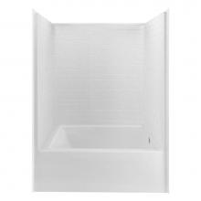 Aquatic 6042STTL-WH - Gelcoat Subway Tile Tub-Shower