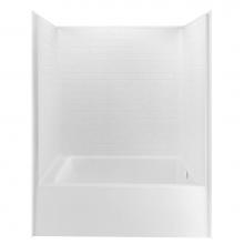 Aquatic 6636STTR-WH - Gelcoat Subway Tile Tub-Shower