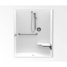 Aquatic AC003562-X2LBSVBHHR-WH - 1623BFSTD Alcove Shower