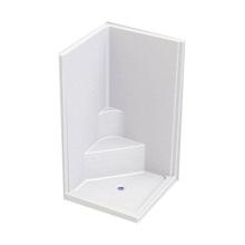 Aquatic AC003501-000-WH - 14242STS Corner Shower