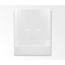 Aquatic AC003354-L-TO-WH - 260330 One-Piece Tub Shower