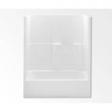 Aquatic AC003396-L-TO-WH - 2603TRIOM AFR Three-Piece Tub Shower