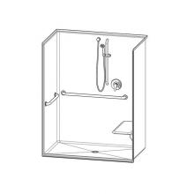 Aquatic AC003671-X2LBSL-WH - 1603BFSDMA Alcove Shower