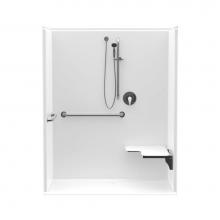 Aquatic AC003682-X2LBR-WH - 16334BFNR Alcove Shower