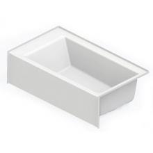 Aquatic AC003093-L-WPV-WH - 6636SMIN Alcove Bathtub