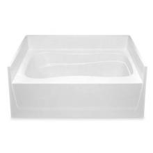 Aquatic AC003086-R-WPV-WH - 6042HW Alcove Bathtub