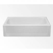 Aquatic AC003049-L-TO-WH - 260030M AFR Alcove Bathtub