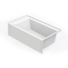 Aquatic AC003070-L-WPV-WH - 6032SMIN Alcove Bathtub