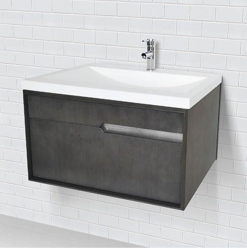 Wallmount Vanity With Solid Surface Countertop