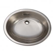Decolav 1300-B - Stainless Steel Brushed Undermount Lavatory with Overflow