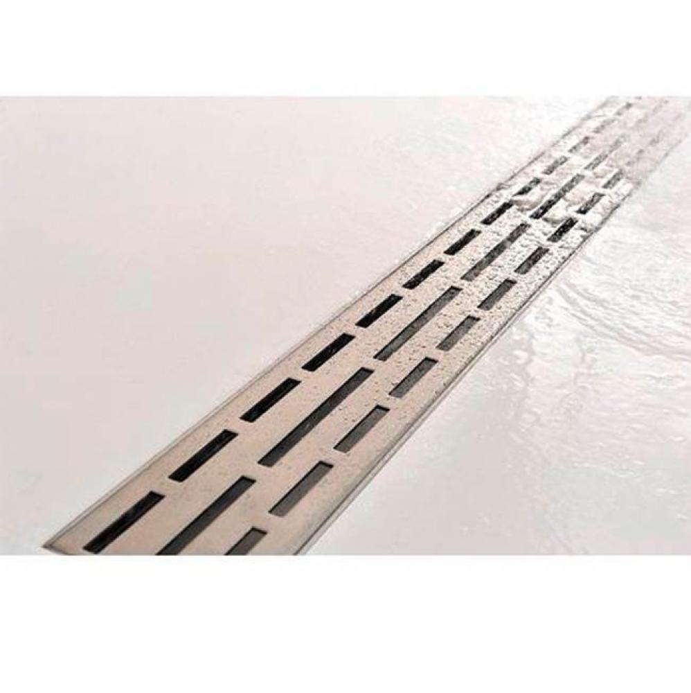 Shower linear drain--14G, 304type stainless steel, polished, satin finish: 59''L x 3&apo