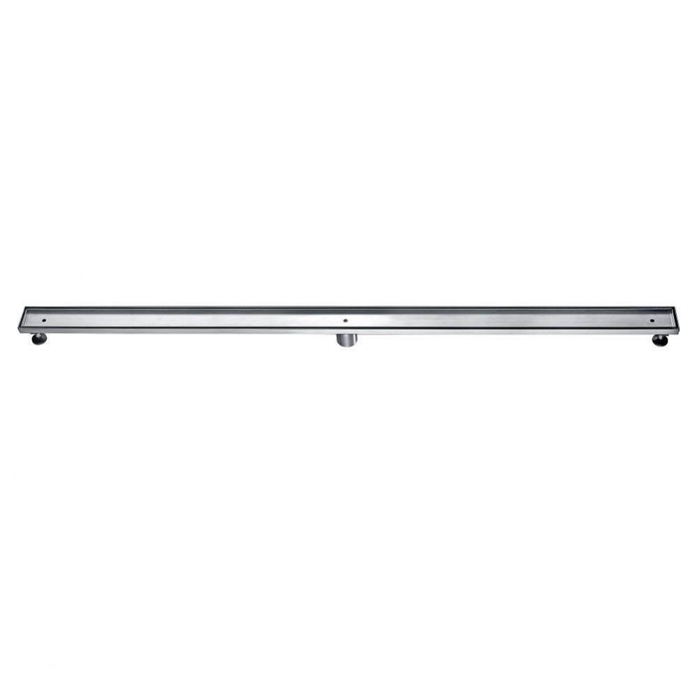 Shower linear drain--18G, 304type stainless steel, polished, satin finish: 59''L x 3&apo