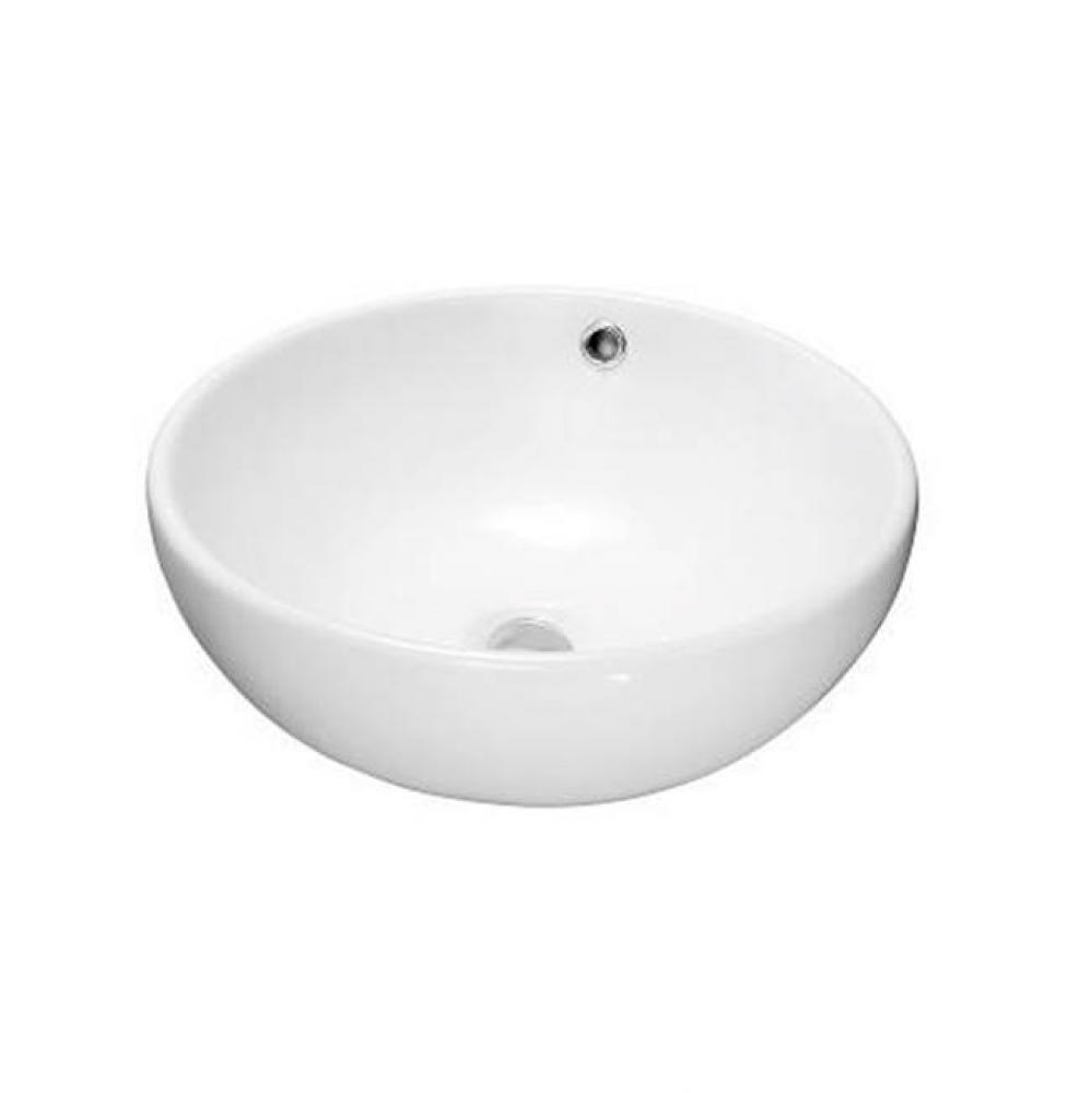 Dawn® Vessel Above-Counter Round Ceramic Art Basin with Overflow