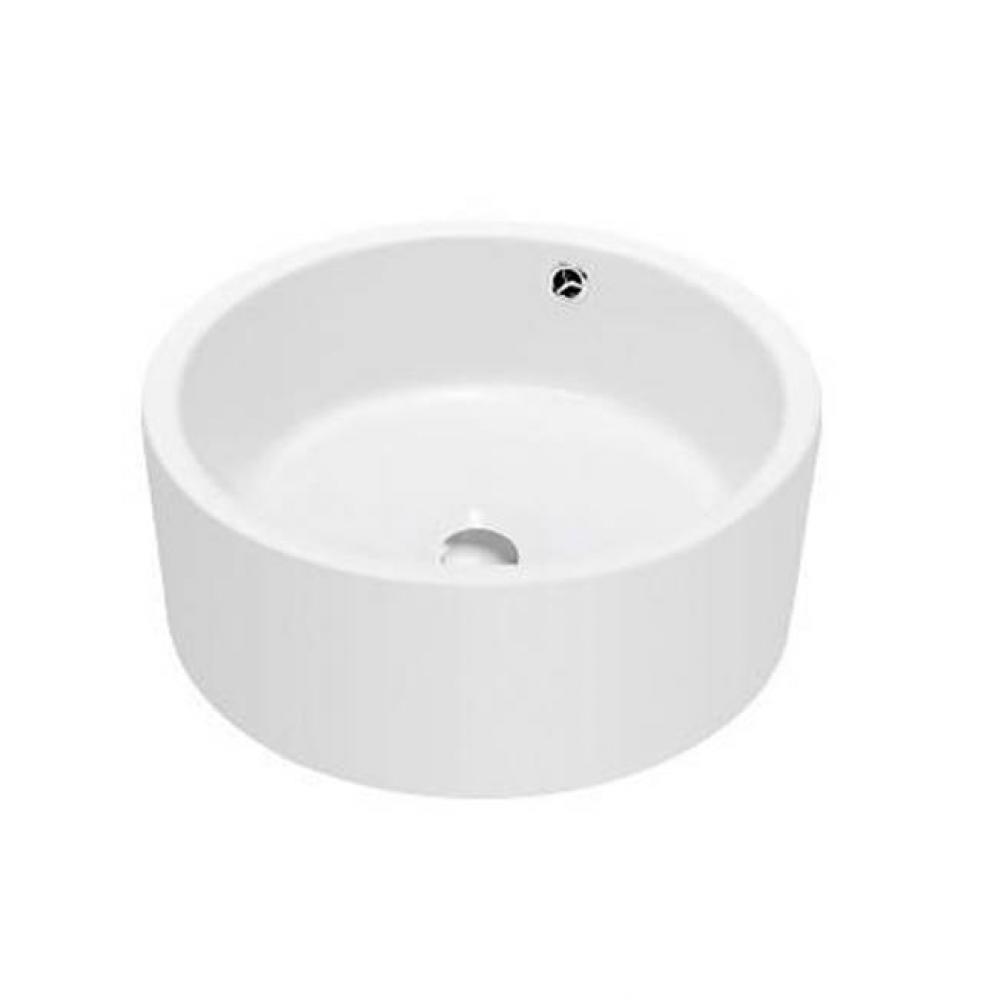 Dawn® Vessel Above-Counter Cylinder Ceramic Art Basin with Overflow