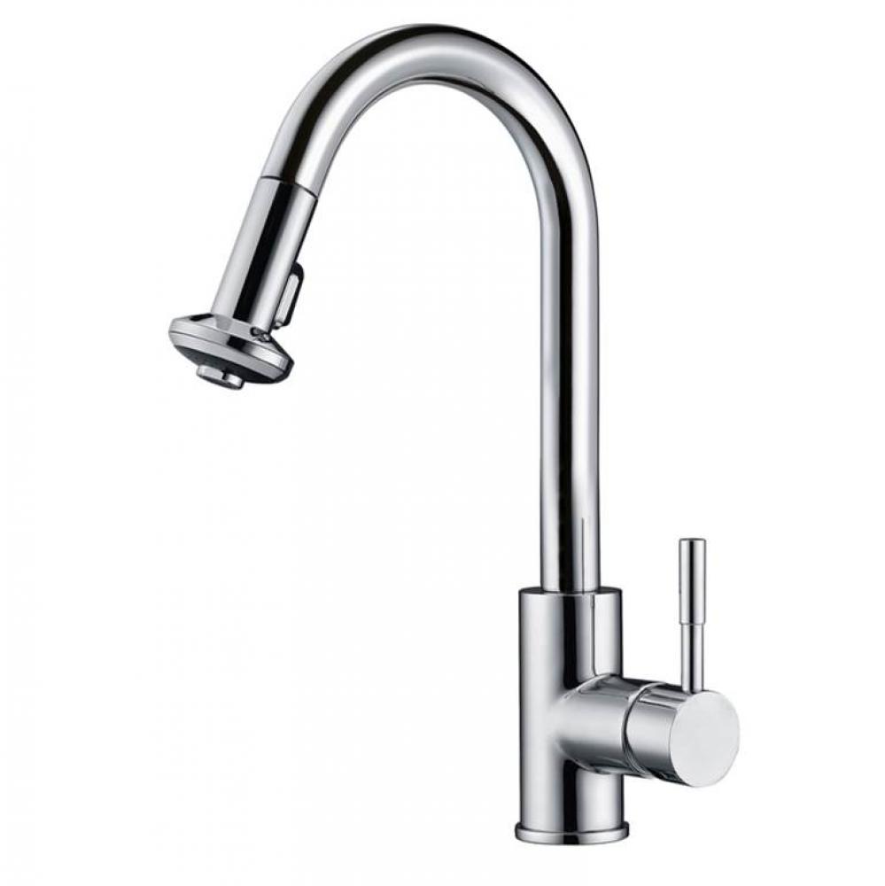 Dawn® Single-lever pull-down spray sink mixer, Chrome