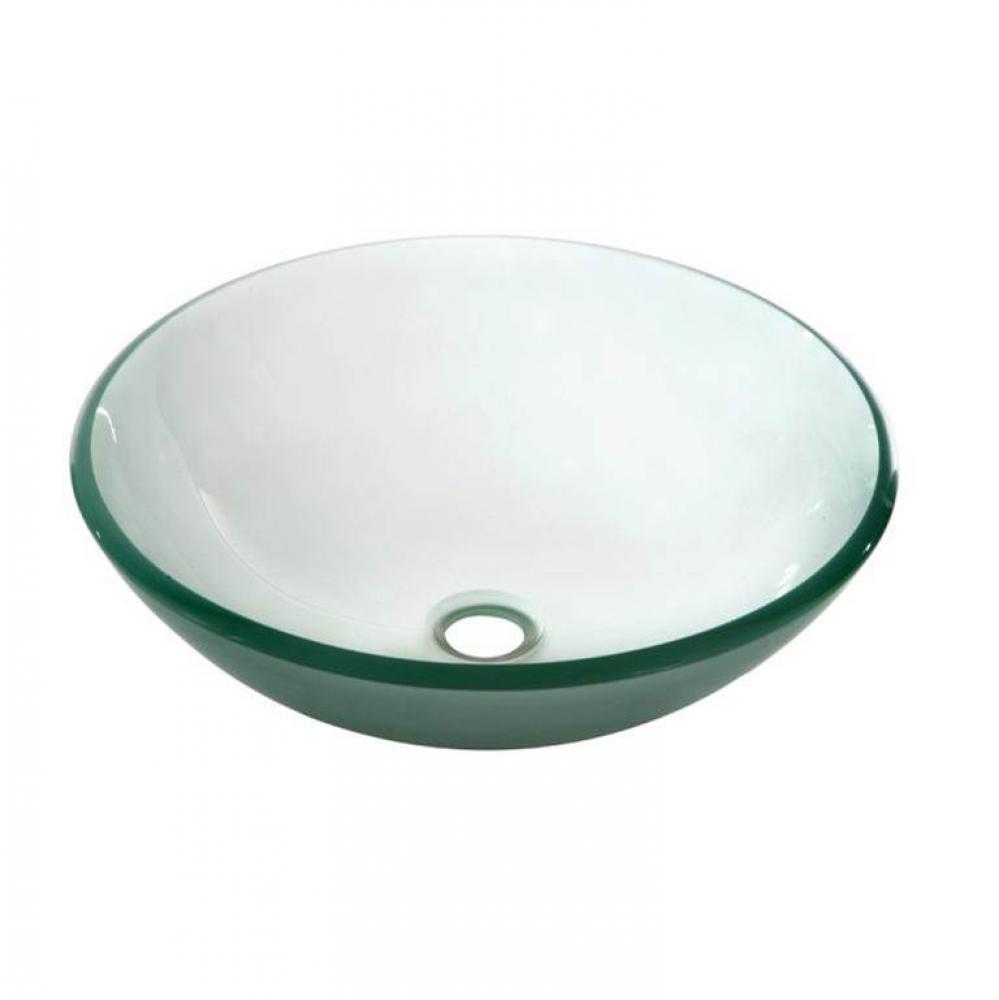 Dawn® Tempered glass vessel sink-round shape, frosted glass