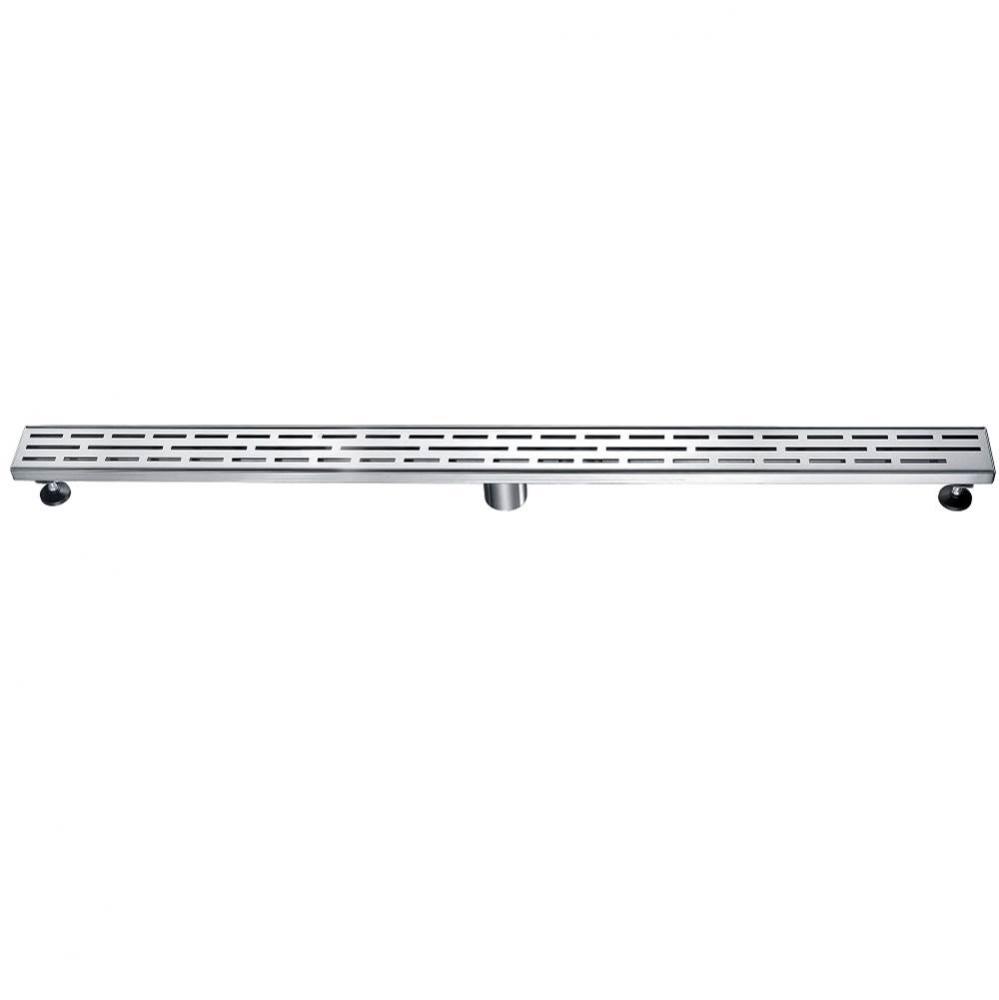 Shower linear drain--14G, 304type stainless steel, matte black finish: 47''Lx3'&apo