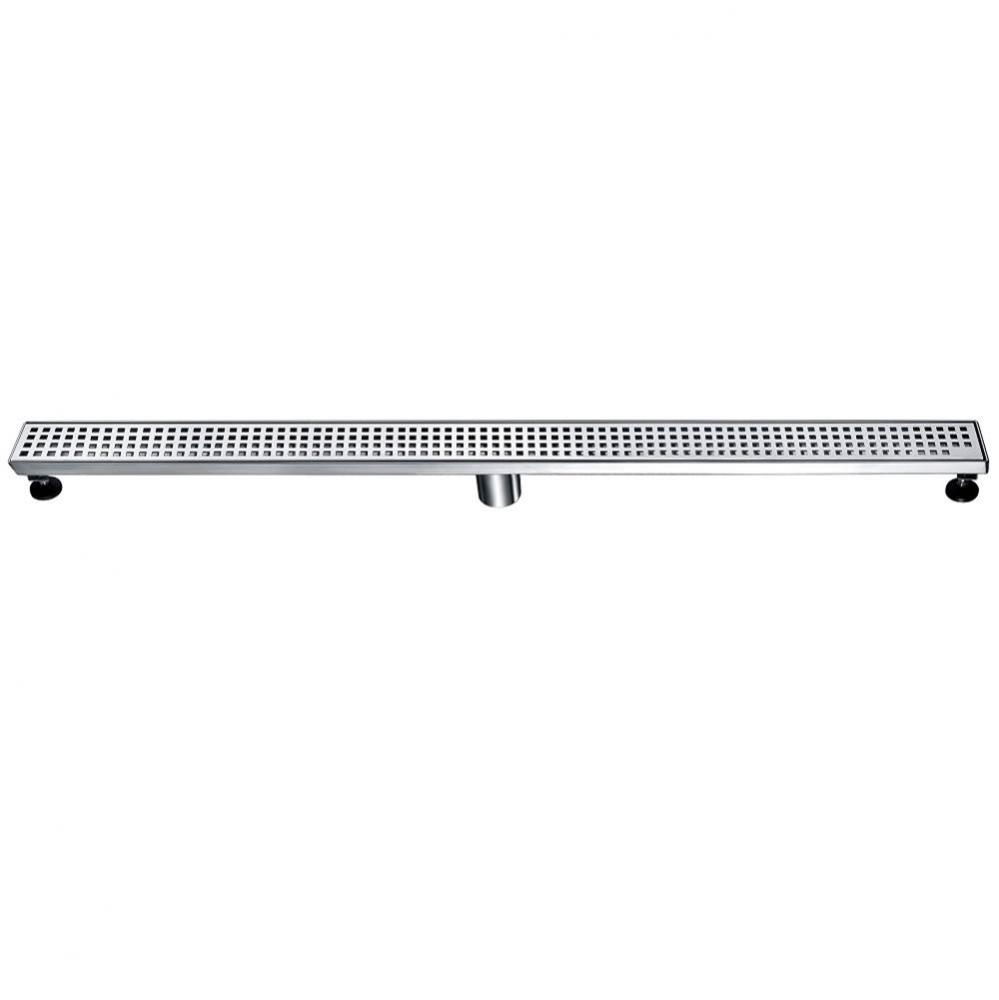 Shower linear drain--14G, 304type stainless steel, matte black finish: 47''Lx3'&apo