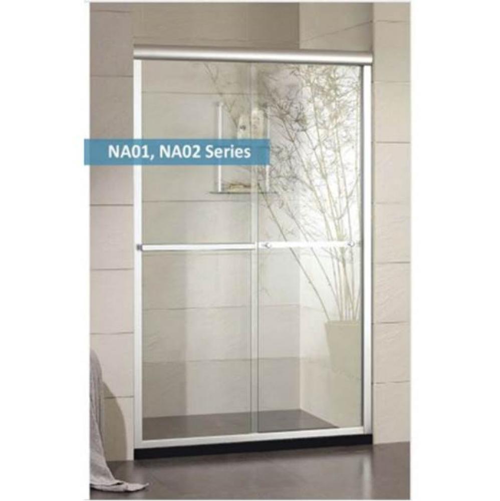 Shower Door 59-1/2''x72-1/16''; 1/4'' thick; Chrome