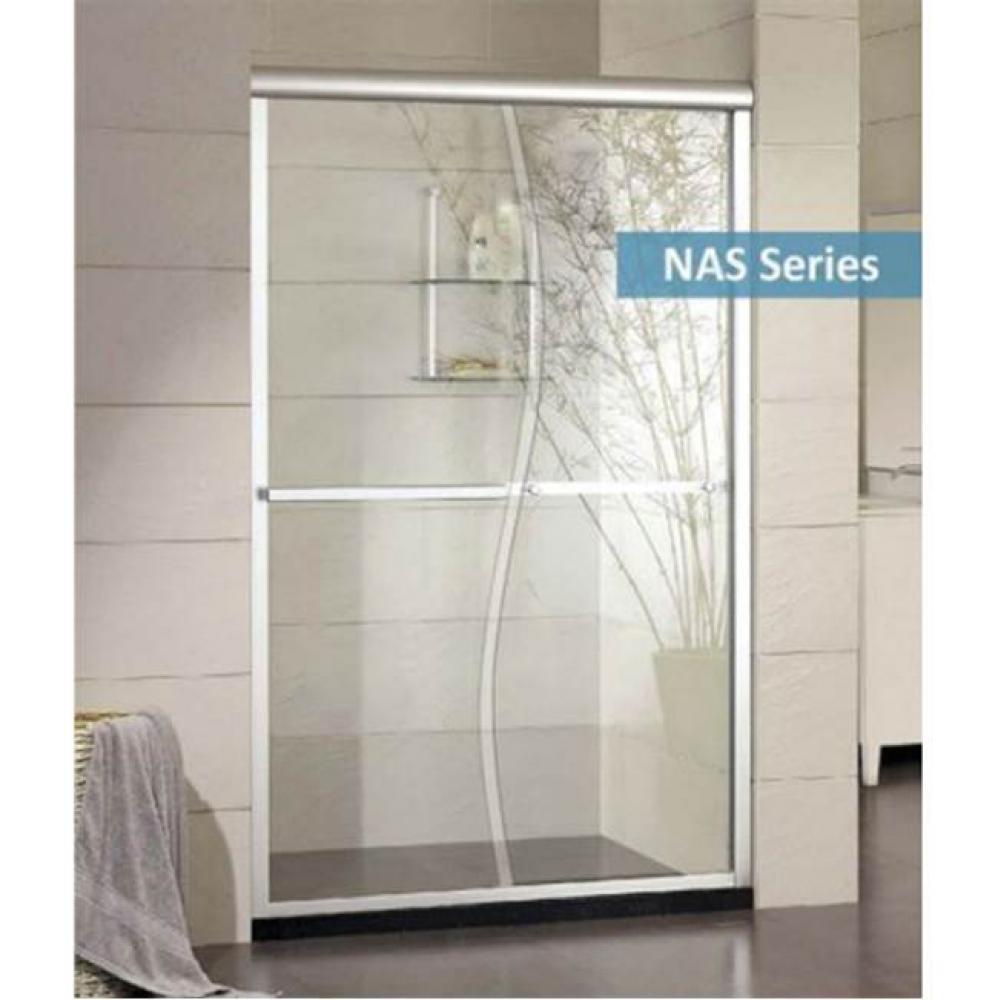 Shower Door 59-1/2'' x 72-1/16''; 5/16'' thick, Chrome